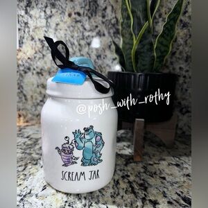 Rae Dunn Disney Pixar Monsters Inc Scream Jar Canister, NWT